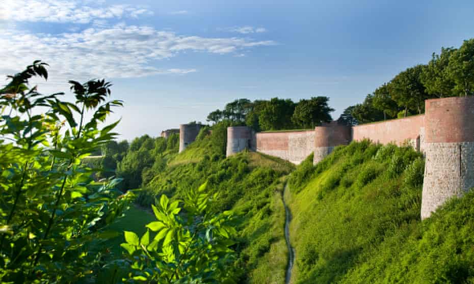 The historic old fortified ramparts of Montreuil sur Mer, France