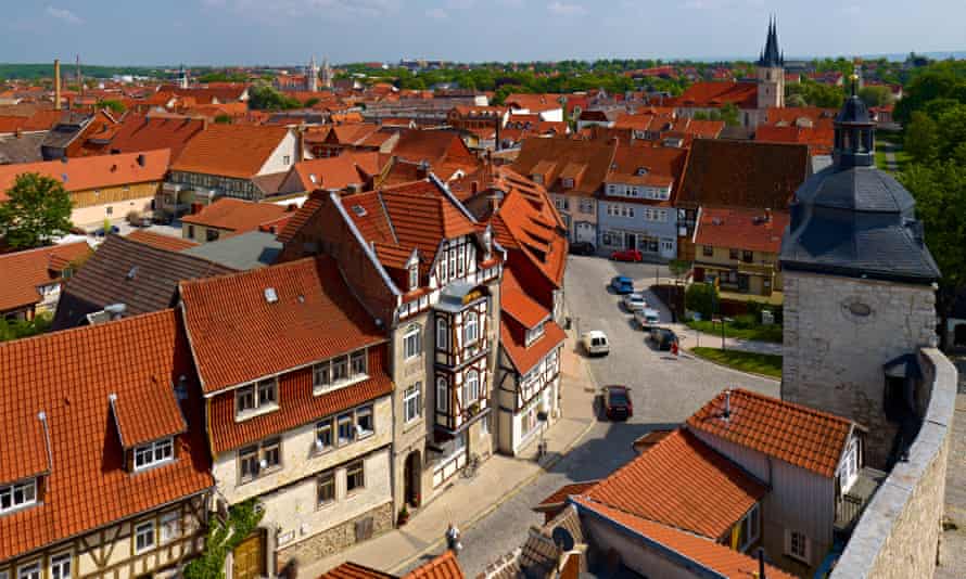 View over the old town of Muhlhausen