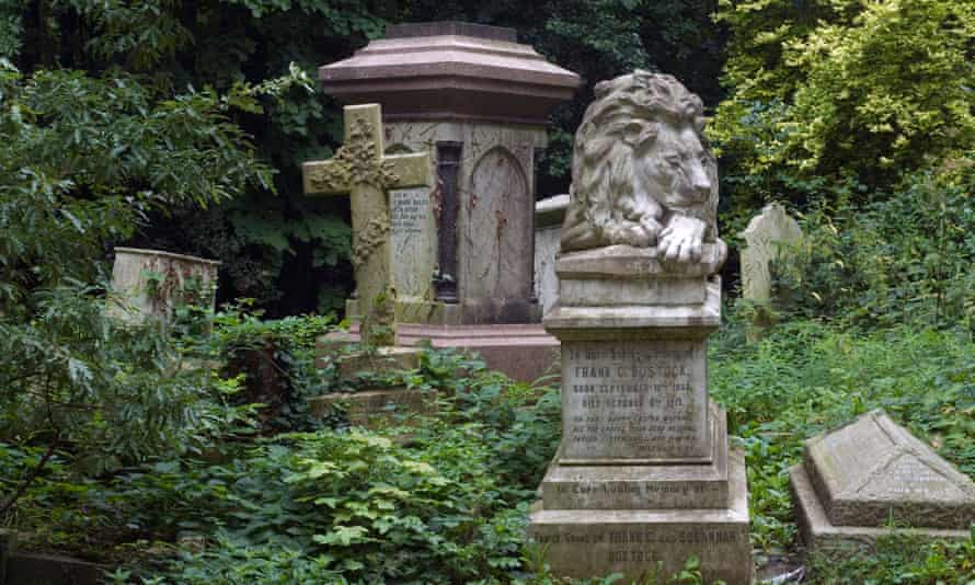 Back to black … Abney park, London.