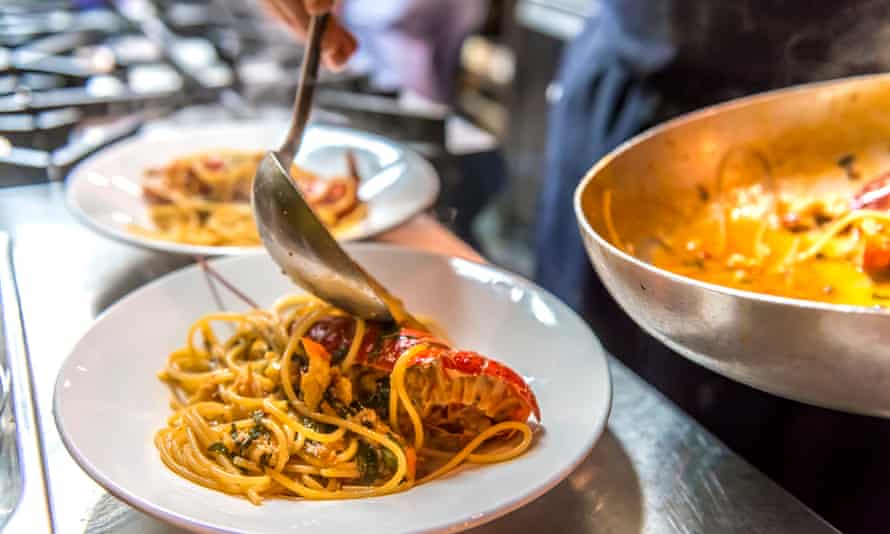 Lobster spaghetti at the Ta’ Philip restaurant