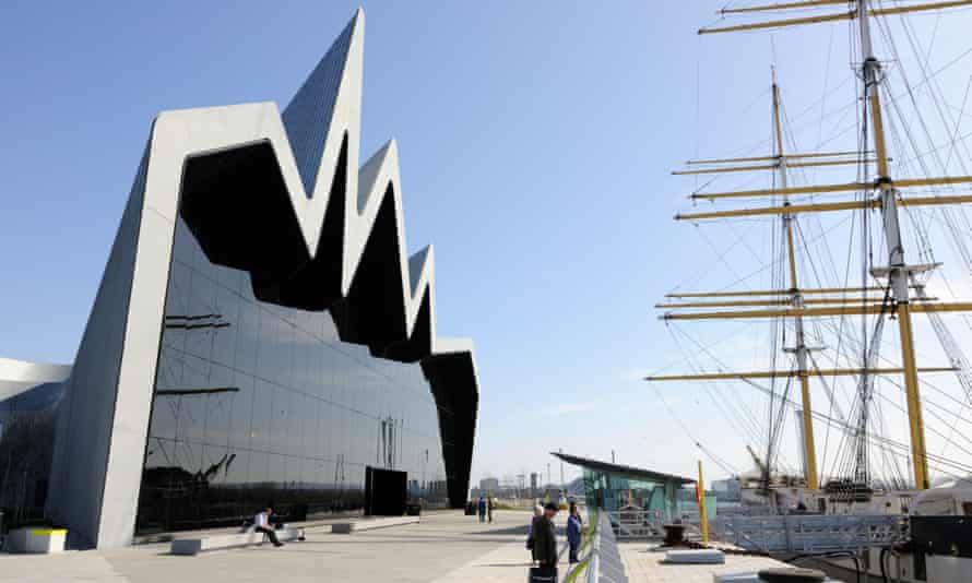The Riverside Museum and the tall ship Glenlee.