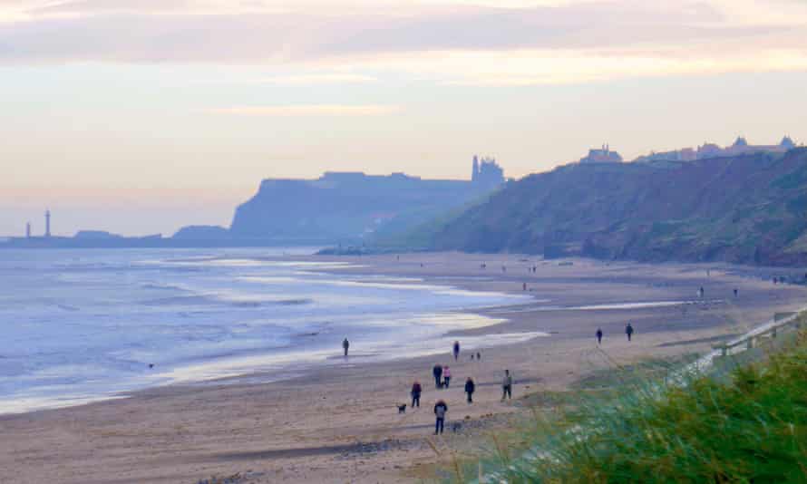 Morning walk along the sands from Sandsend to Whitby.