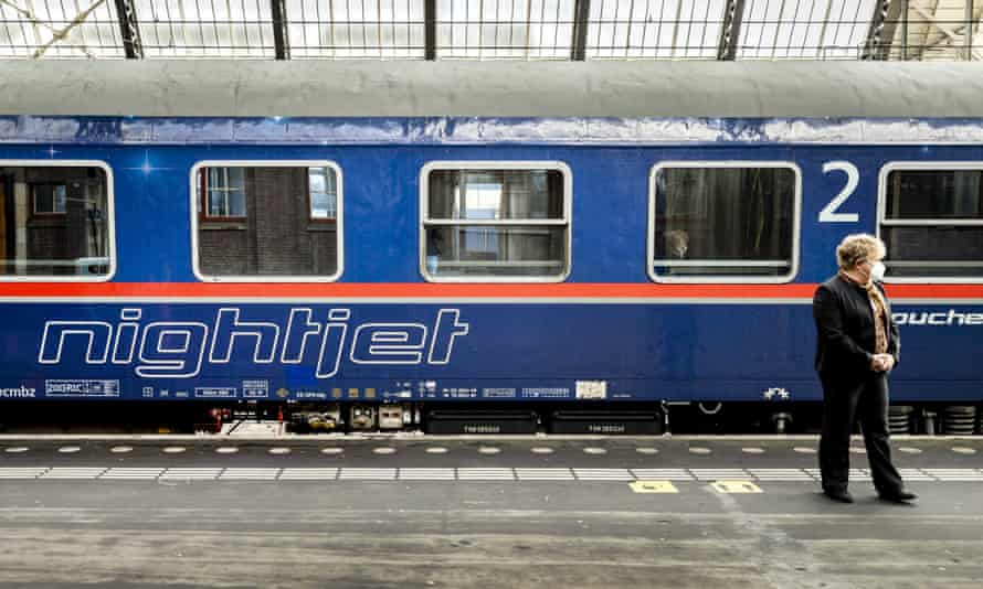 A Nightjet train to the Austrian Alps from Amsterdam.