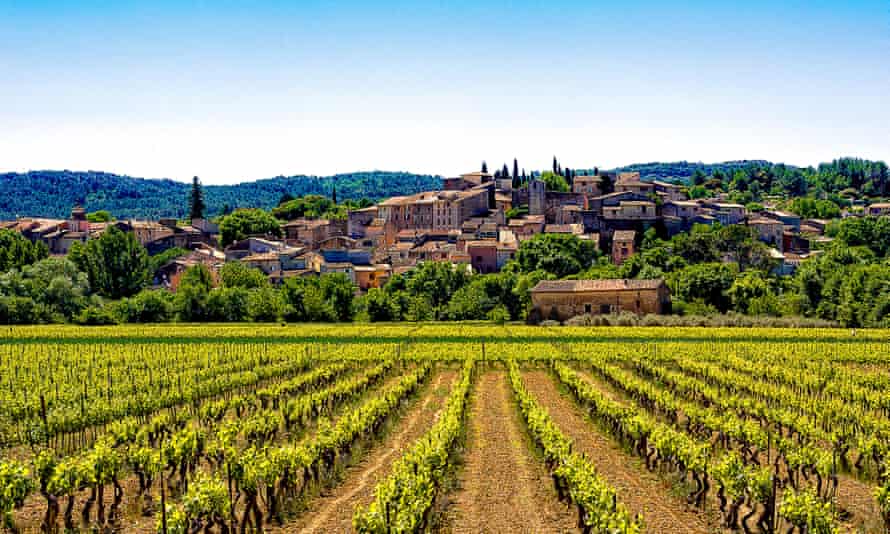 The village of Carcès and one of its vineyards.