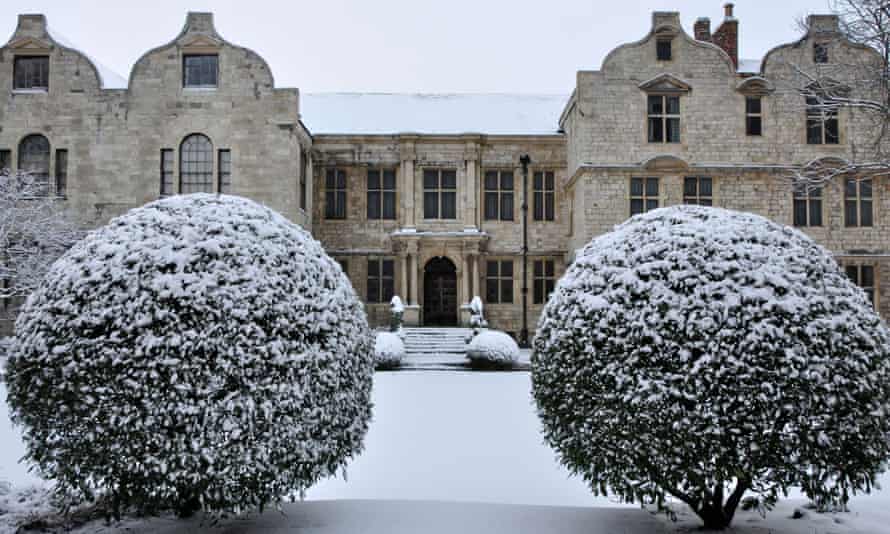 Treasurer’s House in snow, Minster Yard, York