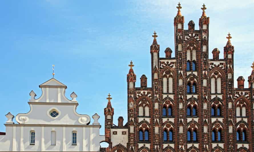 Gables of patrician houses in the Hanseatic City of Greifswald