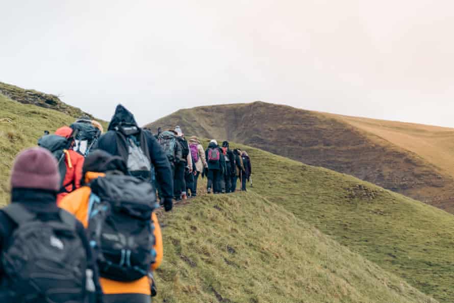 Around 100 people hiked up Mam Tor on Christmas day. Their photos of the walk later subjected to racist comments on Facebook