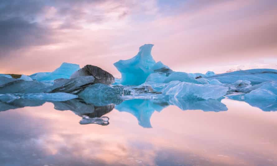 The Jökulsárlón glacier in southern Iceland.