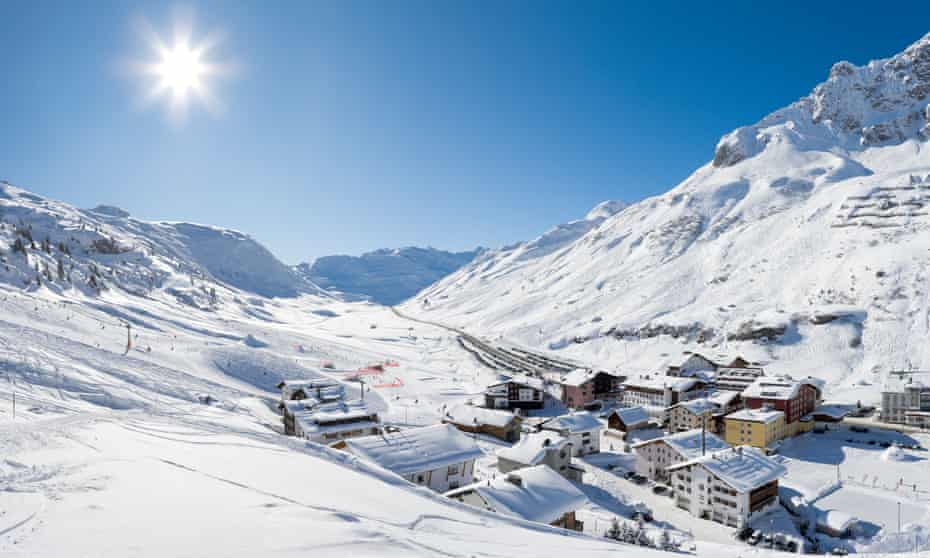 View over the resort of Zurs