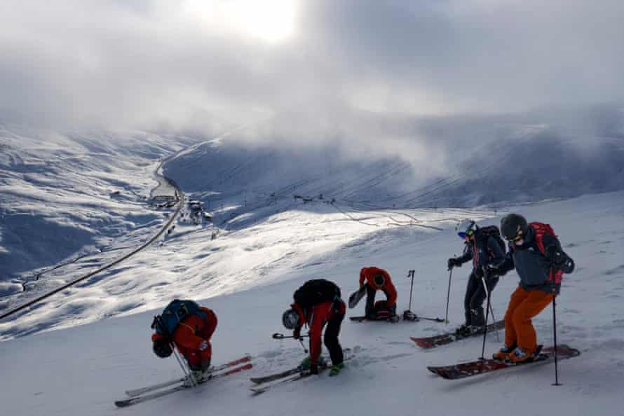 Off piste tourers shed their skins