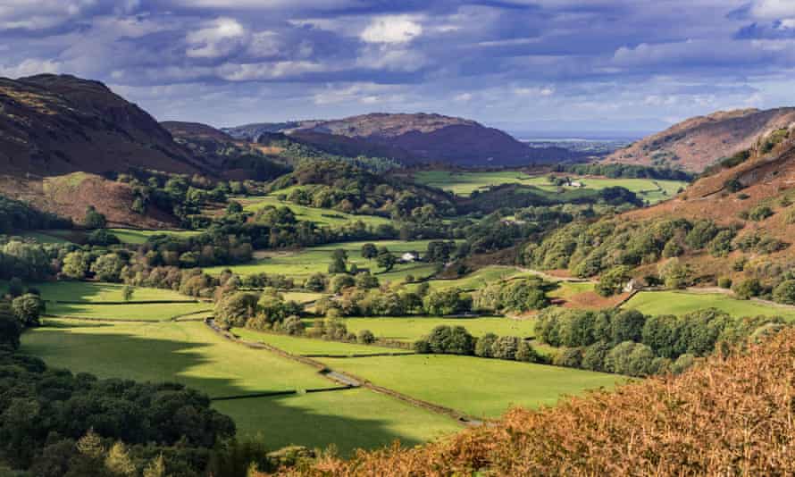 The Eskdale valley in late summer looking west.
