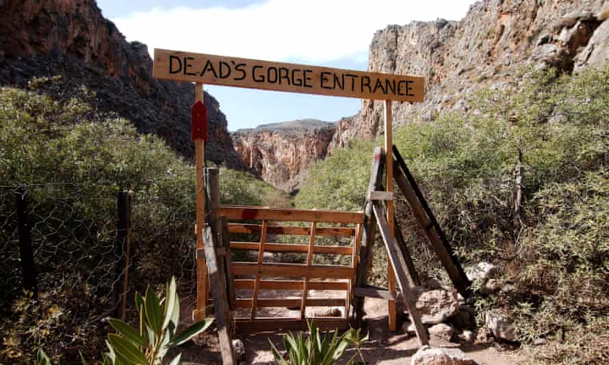 The entrance to Zakros gorge.